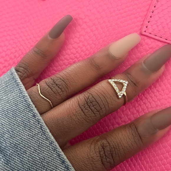 Publik Icon Jewelry - Gold 2 Pc Midi Ring Set